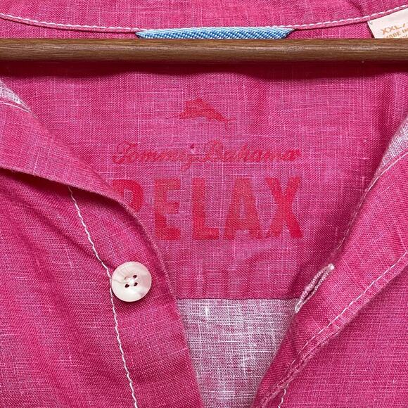 Tommy Bahama XXL Men’s Linen Shirt | Hot Pink, Relax Fit, 100% Linen NWOT $159 - Picture 4 of 8